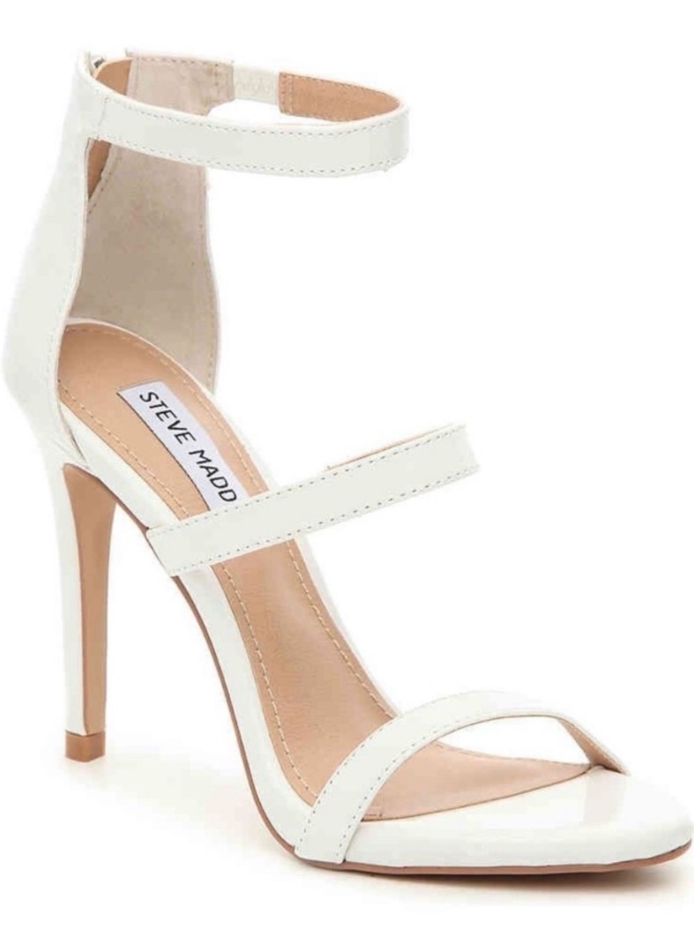 Steve Madden LYA White Strappy Heels